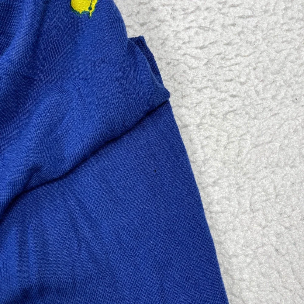 Masters Sweater Vest Mens M Blue Merino Wool Bobby Jones Golf Preppy Classic